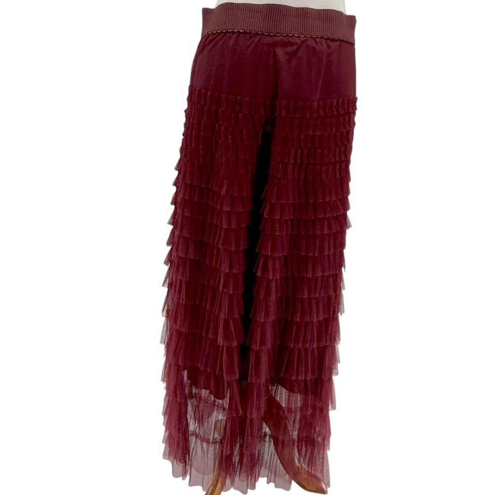 Insight Maxi A-Line Skirt with Tiered Design